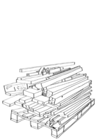 Bretterstapel (Lignorum struem)
